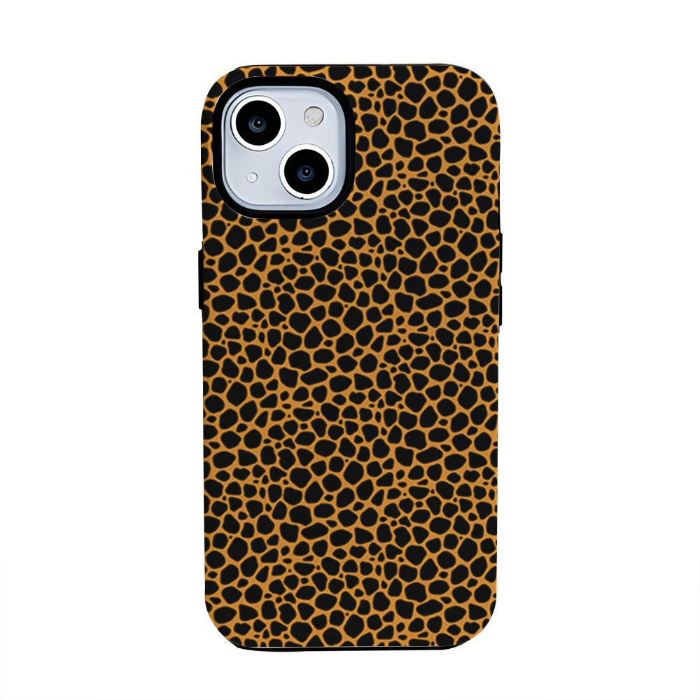 Sexy leopard print Apple 15 phone case IP16 anti drop protective case 2-in-1 film case Apple 13pro