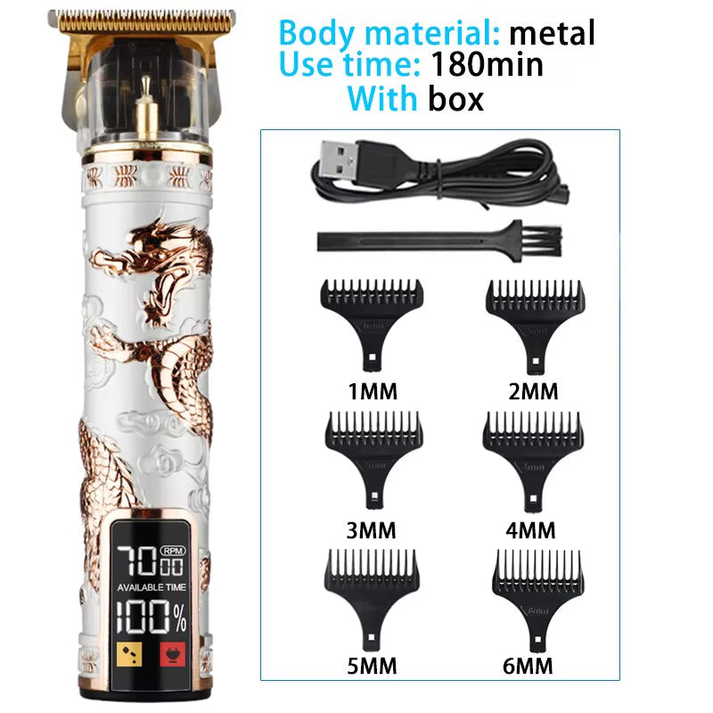 Electric Hair Clipper Professional USB Cordless Clipper Professional Beard Trimmer Haircut Grooming Kit Hair Cutting Machine