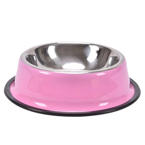 15Cm Pet Stainless Steel Bowls Non-Slip Anti-Fall Durable Cat Dogs Feeding Bowl Puppy Drink Water Feeder Pets Outdoor Food Dish