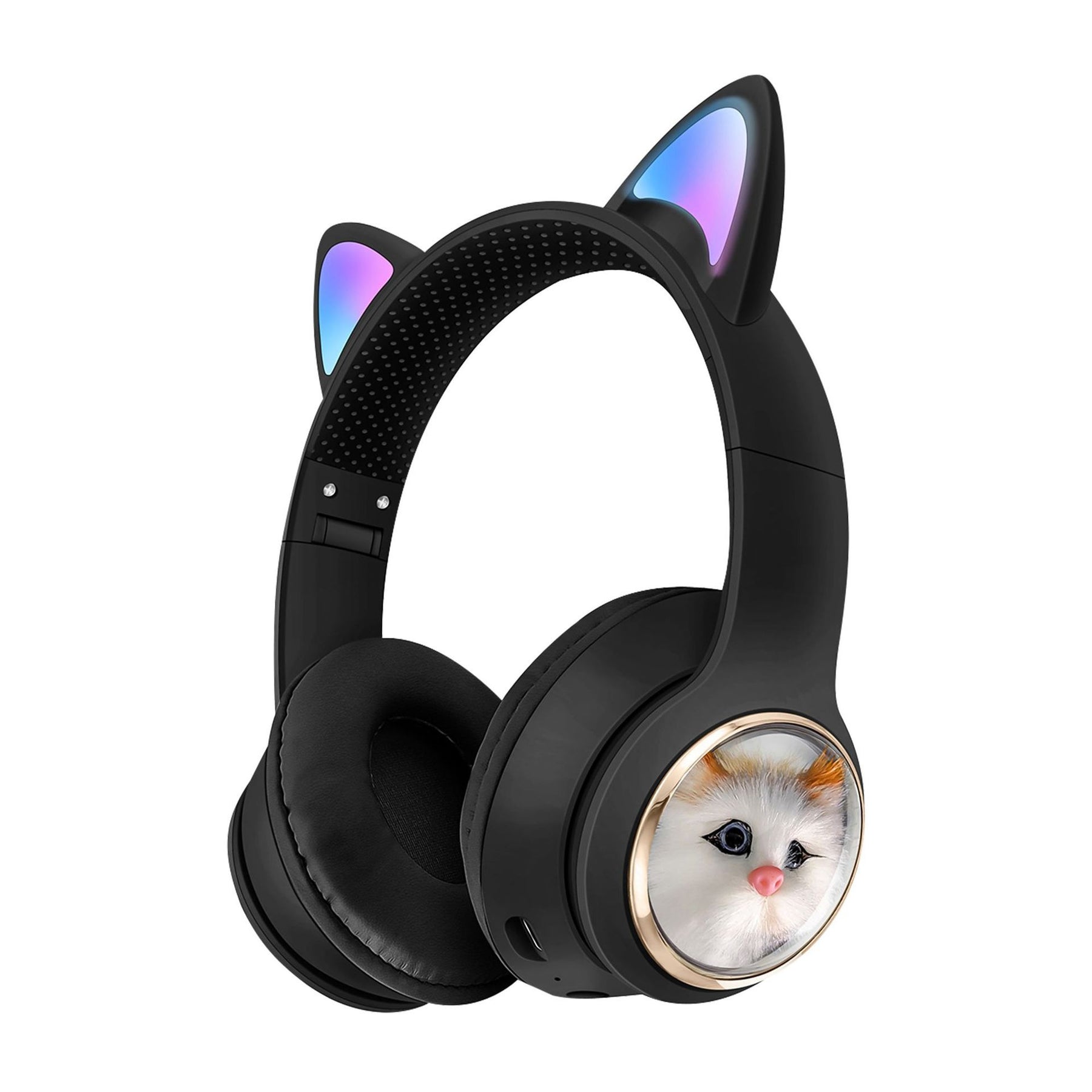 AKZ-09 Earphones Space Cabin Cartoon Simulation Cat Bluetooth Headwear Large Battery Earphones Foldable