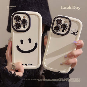 Semplice graffiti smiley face Apple 13 custodia per telefono iPhone 15 silicone 11 adatta per 14 promax tutto incluso 12