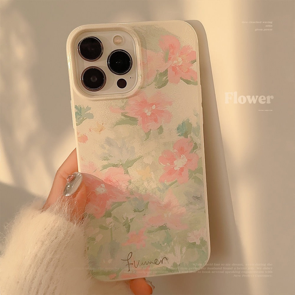 Garden in Oil Painting iPhone 15 Phone Case 14 Art 13Pro Silicone Max