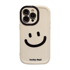 Semplice graffiti smiley face Apple 13 custodia per telefono iPhone 15 silicone 11 adatta per 14 promax tutto incluso 12