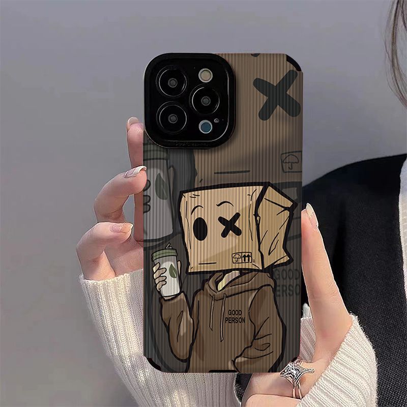 Suitable for social anxiety cardboard boxes iPhone 11 Apple 14 13 all inclusive 15PRO phone case 12 drop resistant 7P