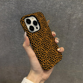 Sexy leopard print Apple 15 phone case IP16 anti drop protective case 2-in-1 film case Apple 13pro