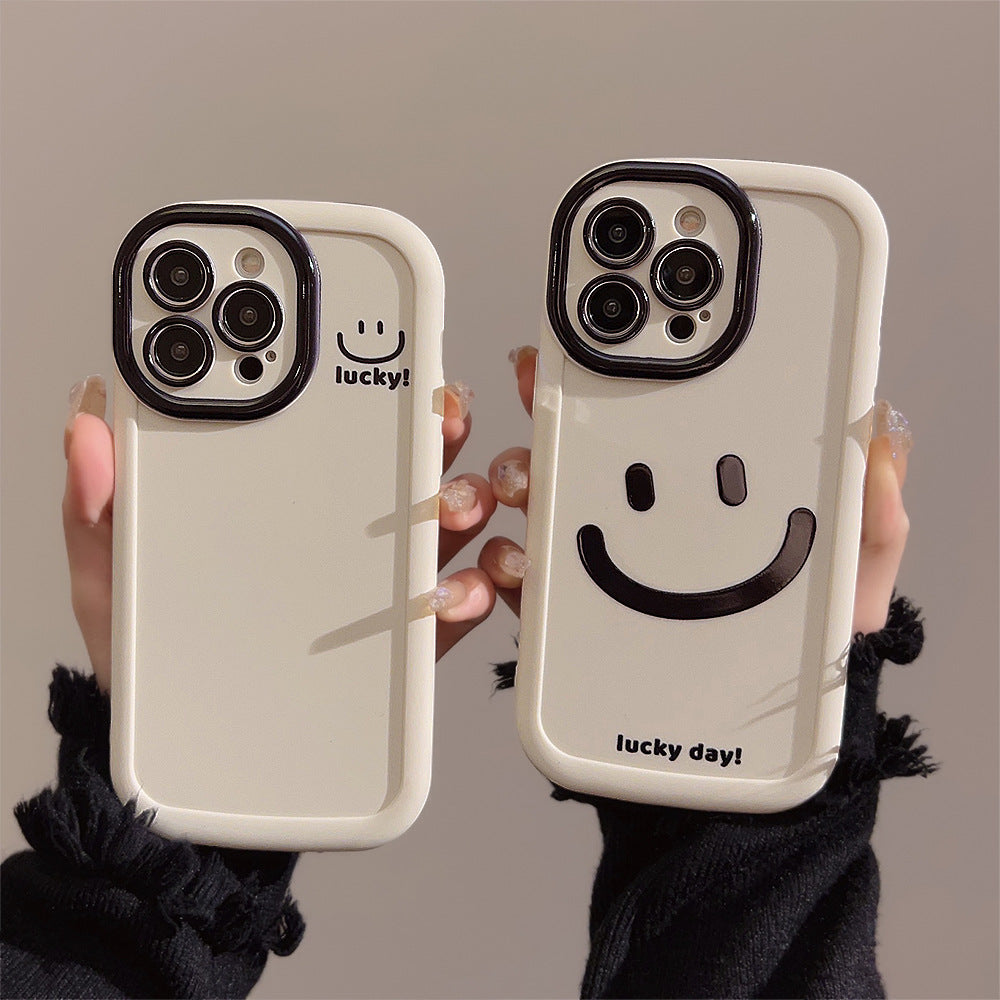 Semplice graffiti smiley face Apple 13 custodia per telefono iPhone 15 silicone 11 adatta per 14 promax tutto incluso 12