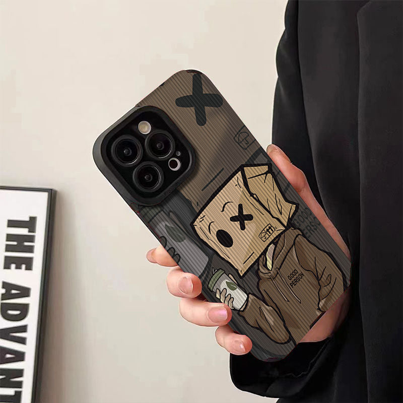 Suitable for social anxiety cardboard boxes iPhone 11 Apple 14 13 all inclusive 15PRO phone case 12 drop resistant 7P