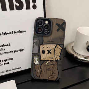 Suitable for social anxiety cardboard boxes iPhone 11 Apple 14 13 all inclusive 15PRO phone case 12 drop resistant 7P