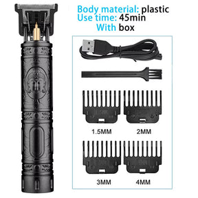 Electric Hair Clipper Professional USB Cordless Clipper Professional Beard Trimmer Haircut Grooming Kit Hair Cutting Machine