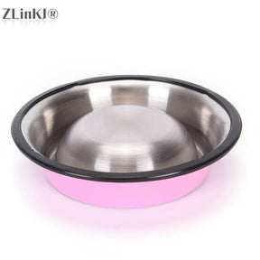 15Cm Pet Stainless Steel Bowls Non-Slip Anti-Fall Durable Cat Dogs Feeding Bowl Puppy Drink Water Feeder Pets Outdoor Food Dish