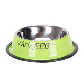 15Cm Pet Stainless Steel Bowls Non-Slip Anti-Fall Durable Cat Dogs Feeding Bowl Puppy Drink Water Feeder Pets Outdoor Food Dish